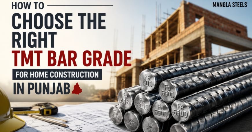 How to Choose the Right TMT Bar Grade for Home Construction in Punjab | Mangla Steels