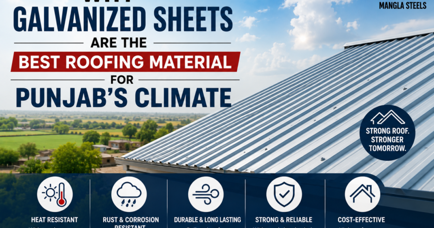 Why Galvanized Sheets Are the Best Roofing Material for Punjab | Mangla Steels